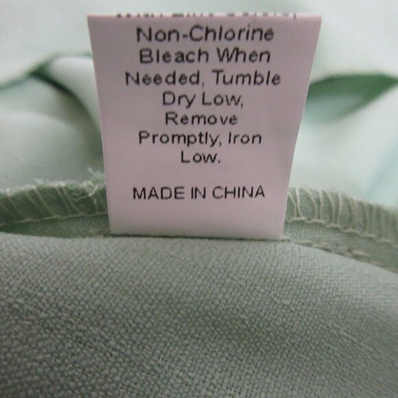 Shein Womens Dress Size 3XL Green Ruffle Tiered 3/4 Flutter Sleeve V-Neck Flowy - Picture 4 of 5